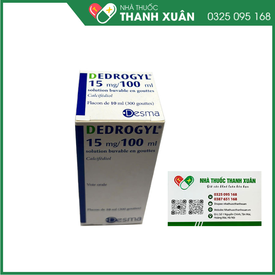 DEDROGYL 15mg/100ml bổ sung Vitamin D chống còi xương, điều trị hạ canxi máu